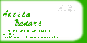 attila madari business card